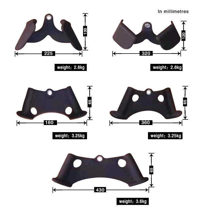 Strength Training Grips for Machines/ Bands with Handles (Set of 3/5/8)
