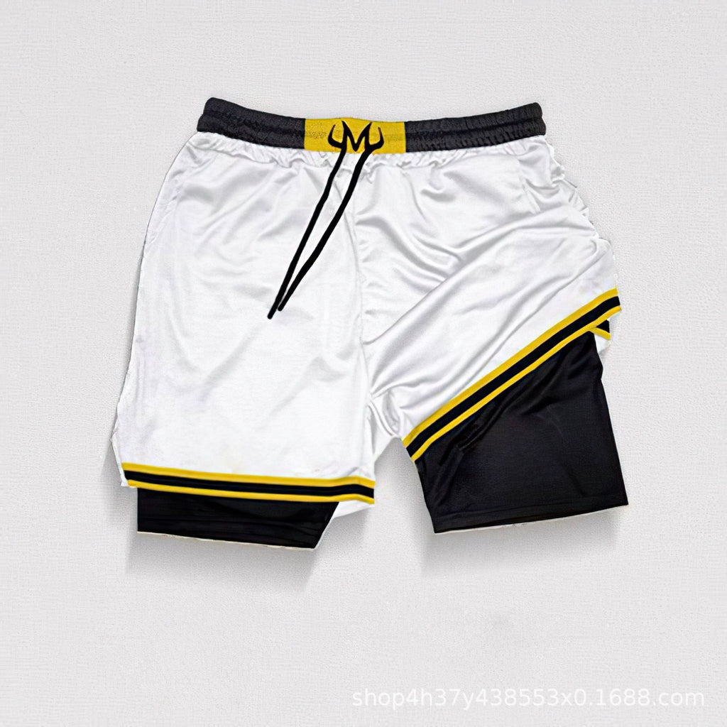 Men's Sporty Double-Layer Breathable Workout Shorts